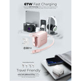 Mazer M-G67W-R6 PrestigeGaN R 67W GaN Wall Charger with Retractable USB-C Cable