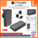 Mazer M-G65SLIM2C GaNPrestige Slim 2C 65W GaN Wall Charger With Travel Pins (2 Ports)
