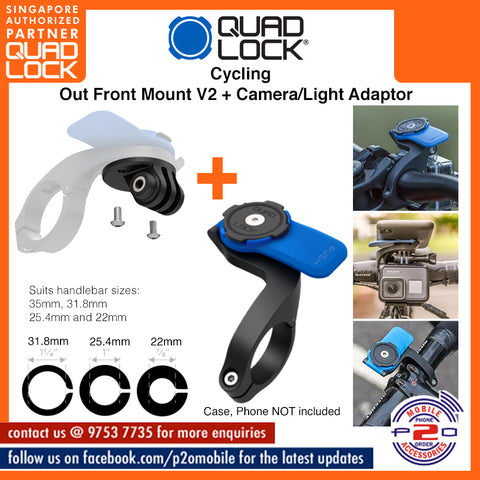 Quad Lock Out Front Mount V2 + Camera/Light Adaptor