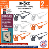 Shokz OpenRun PRO 2 MINI / OpenRun PRO 2 (OpenRun Pro2 MINI) Open Ear Bone Conduction Bluetooth Headset