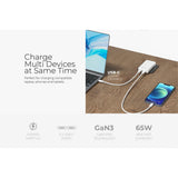 Mazer M-G65SLIM2C GaNPrestige Slim 2C 65W GaN Wall Charger With Travel Pins (2 Ports)