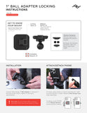 Peak Design Motorcycle Locking 1” Ball Adaptor, SKU # M-MM-AD-BK-1
