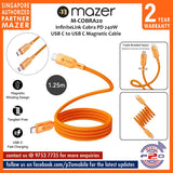 Mazer M-COBRA20 InfiniteLink Cobra PD 240W USB C to USB C Magnetic Cable
