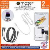 Mazer M-Scorpion-C140 InfiniteLink Scorpion Dual 140W 2-in-1 USB C to USB C Cable