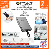 Mazer M-PC35L10V3 (CCC Certified) PowerCharge Link 10,000mAh PD/PPS 35W (Built-in USB-C Cable) Power Bank