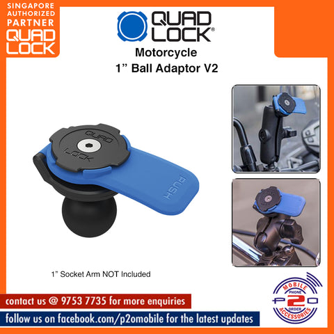 Quad Lock Motorcycle 1" Ball Adaptor (Q:M-BAL-2)