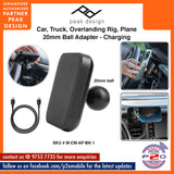 Peak Design Car Mount Charging 20mm Ball Adapter SKU # M-CM-AF-BK-1