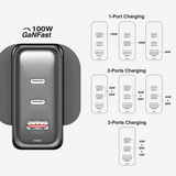Mazer M-GaN100UK-V3 GaNPrestige PD100W UK Wall Charger