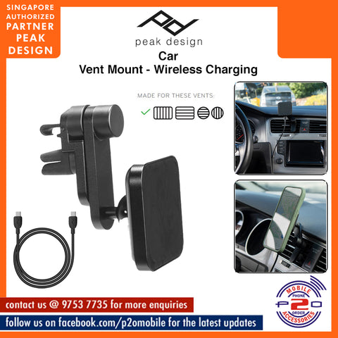 Peak Design Car Vent Mount Wireless Charging, SKU # M-CM-AD-BK-1