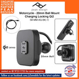 Peak Design Motorcycle - 20mm Ball Mount Adapter Qi2 Wireless Charging SKU: M-MM-AG-BK-1