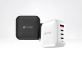 Mazer M-G100W-V5 GaNPrestige 100W Gan Wall Charger with 4 Travel Pins (4 Ports)