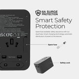 Mazer M-IFTravel370 Infinite Universal Travel Adapter with 70W Fast Charging