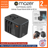 Mazer M-IFTRAVEL165PD Infinite.Travel WORLD GaN PD65W & 2C1A Travel Charger