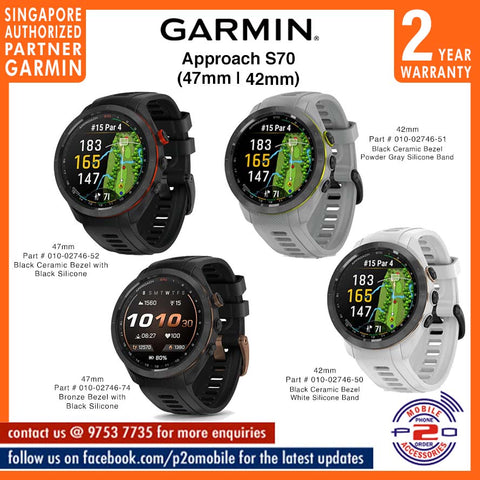 Garmin Approach S70 (47mm/42mm) Premium GPS Golf Watch