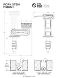Quad Lock Motorcycle Fork Stem Mount