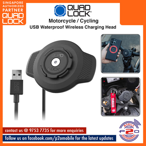 Quad Lock Motorcycle / Cycling - USB Waterproof Wireless Charging Head