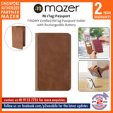 Mazer M-1Tag-Passport FINDMY Cetified AirTag Passport Holder with Rechargeable Battery