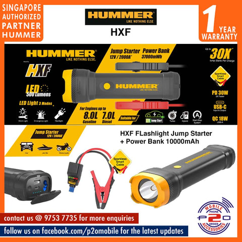 Hummer HXF Flashlight Jump Starter + Power Bank 10000mAh