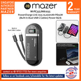 Mazer M-PC35LINK1035 PowerCharge 10000mAh PD35W with Built-in Dual USB-C Cables