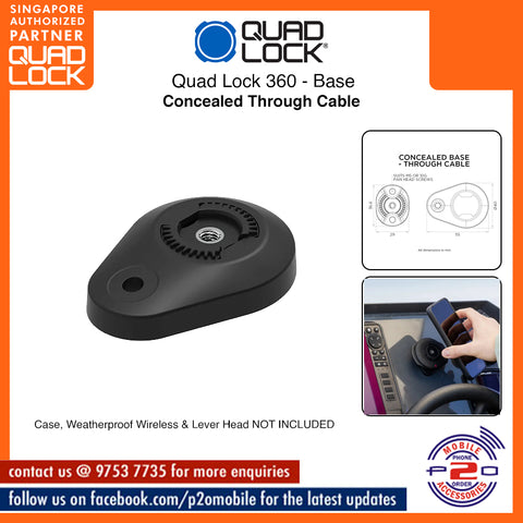 Quad Lock 360 Base - Concealed Through Cable