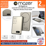 Mazer M-MagAir29 5000mAh Qi2 Certified 15W Ultra Slim Magnetic Wireless Power Bank