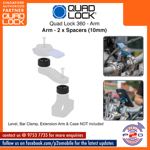 Quad Lock Motorcycle/Scooter - 2 x Spacers (10mm)