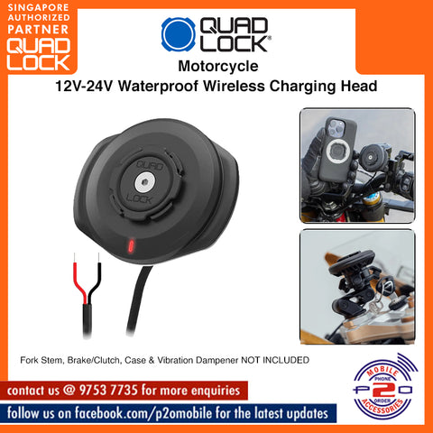 Quad Lock MotorCycle 12V-24V Waterproof Wireless Charging Head (QLH-HW-WCH)