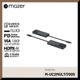 Mazer M-UC2MULTI7005 USB-C Multimedia Pro Hub 8-in-1 Black Edition