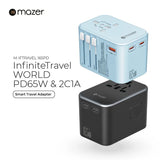 Mazer M-IFTRAVEL165PD Infinite.Travel WORLD GaN PD65W & 2C1A Travel Charger