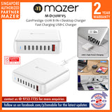 Mazer M-D170W-V5 GanPrestige 170W 8-IN-1 Desktop Charger Fast Charging USB-C Charger