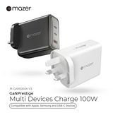Mazer M-GaN100UK-V3 GaNPrestige PD100W UK Wall Charger