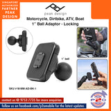 Peak Design Motorcycle Locking 1” Ball Adaptor, SKU # M-MM-AD-BK-1