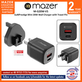 Mazer M-G20W-V5 GaNPrestige Mini 20W Wall Charger with Travel Pin