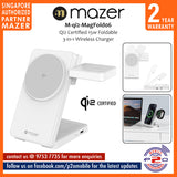 Mazer M-qi2-MagFold06 Qi2 Certified 15w Foldable 3-in-1 Wireless Charger