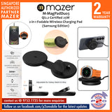 Mazer M-MagPadDuo3 Qi2.2 Certified 25W 2-in-1 Fodable Wireless Charging Pad (Samsung Edition)