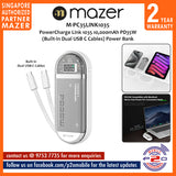 Mazer M-PC35LINK1035 PowerCharge 10000mAh PD35W with Built-in Dual USB-C Cables