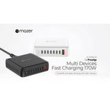 Mazer M-D170W-V5 GanPrestige 170W 8-IN-1 Desktop Charger Fast Charging USB-C Charger