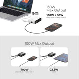 Mazer M-Ai-PC130L20-V7 (CCC Certified) PowerCharge PD 130W 20,000 mAh (Built-in USB-C Cable) Laptop Power Bank