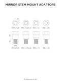 Quad Lock Scooter/Motorcycle - Mirror Stem Mount Adaptor Kit