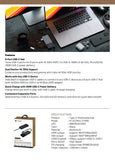 Mazer M-UC2MULTI7005 USB-C Multimedia Pro Hub 8-in-1 Black Edition