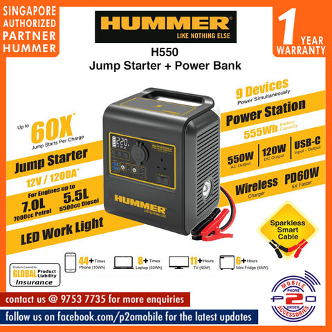 Hummer H550 Multifunctional Power Station Jump Starter