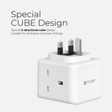Mazer M-HOME-CUBE20UK CubePlug with 3 sockets + 2A1C PD20W Wall Plugs