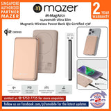 Mazer M-MagAir21 10,000mAh Ultra Slim Magnetic Wireless Power Bank (qi2) Certified 15W
