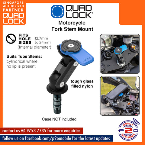 Quad Lock Motorcycle Fork Stem Mount