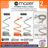 Mazer M-COBRA-C61Duo / M-COBRA-C62Duo (1 meter / 2 meters) InfiniteLink COBRA Q Magnetic Organizer 4-in-1 Fast Charging Cable 60W (Braided)