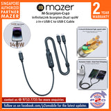 Mazer M-Scorpion-C140 InfiniteLink Scorpion Dual 140W 2-in-1 USB C to USB C Cable