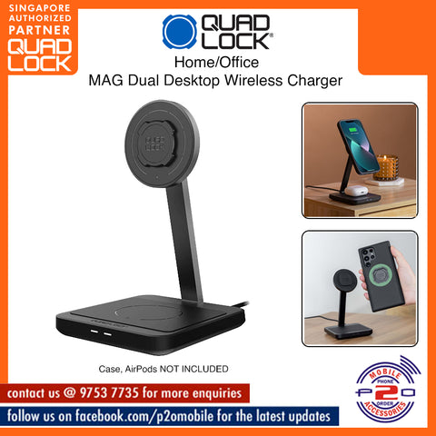 Quad Lock Home/Office MAG Dual Desktop Wireless Charger