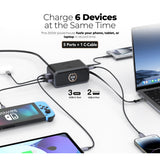 Mazer M-Ai-D200-V7 PrestigeGaN Ai Desktop Multi Devices Smart Display Fast Charging with Built-in Retractable Cable