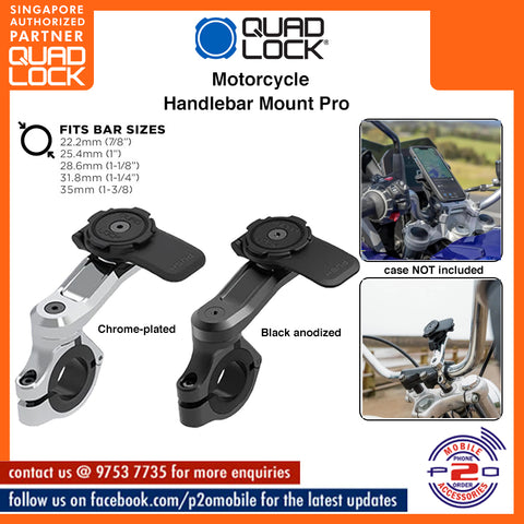 Quad Lock Motorcycle - Handlebar Mount PRO