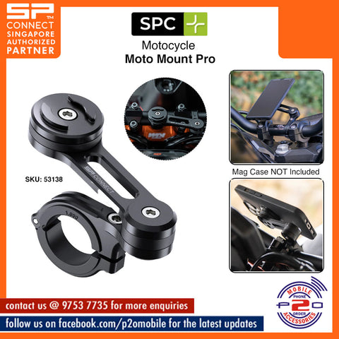SPC+ (SP Connect+) Phone Mount Moto Mount Pro CNC (22.2-31.8mm), SKU 53139 / SKU 53128